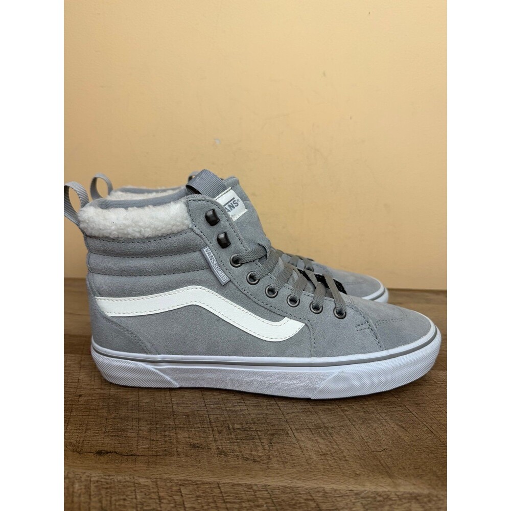 Vans Sk8-Hi MTE 2.0 DX Grey Suede Sherpa Lined High Top Sneakers women’s 9.5